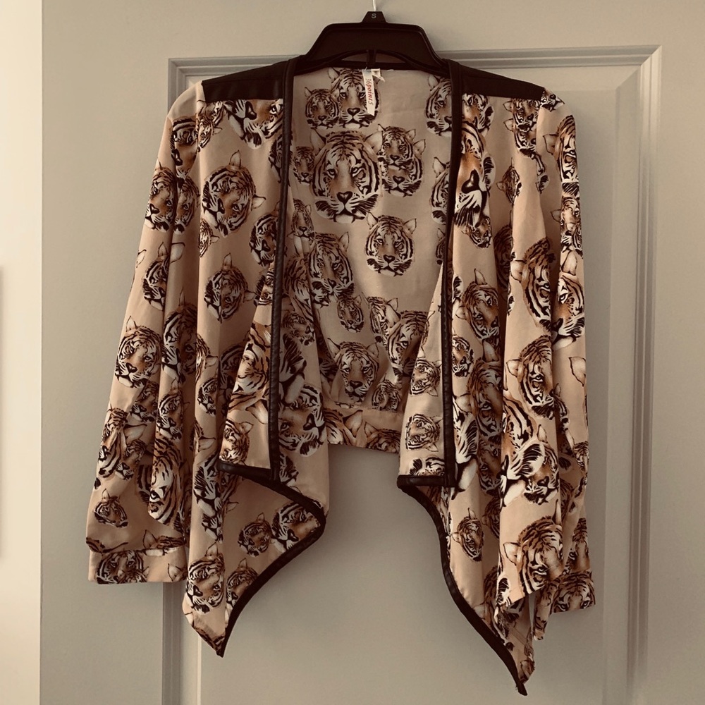 Animal Print Chiffon Jacket | size S